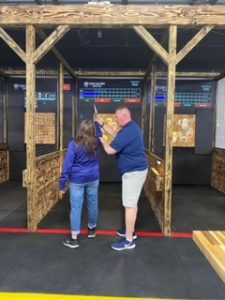 Team building at Axes and Archery in Salem, NH